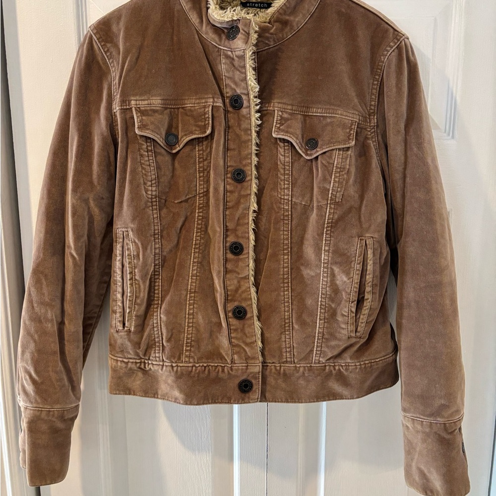 GAP Brown Sherpa lined jacket - Picture 2 of 4